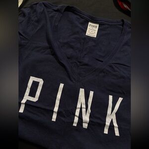 PINK Navy T-Shirt and PINK shorts